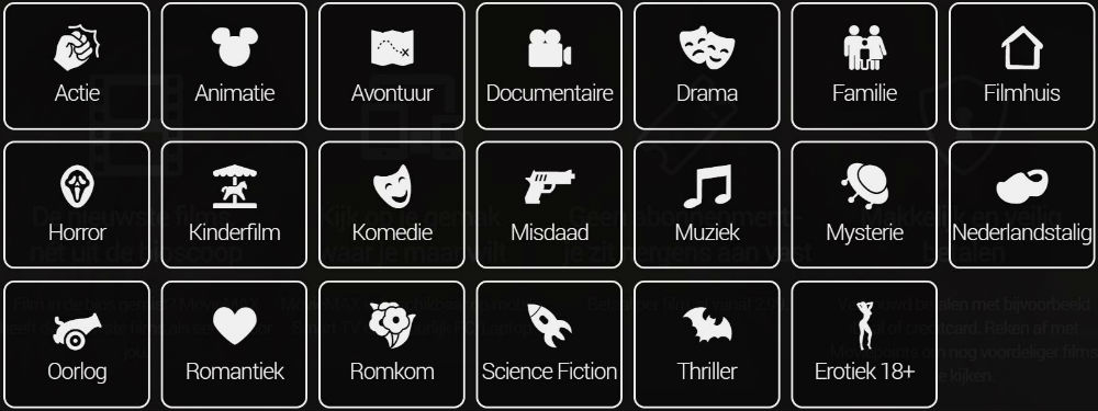 Alle verschillende genres op MovieMax Online